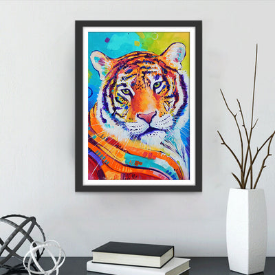 Cartoon Tiger in Wasserfarben Diamond Painting