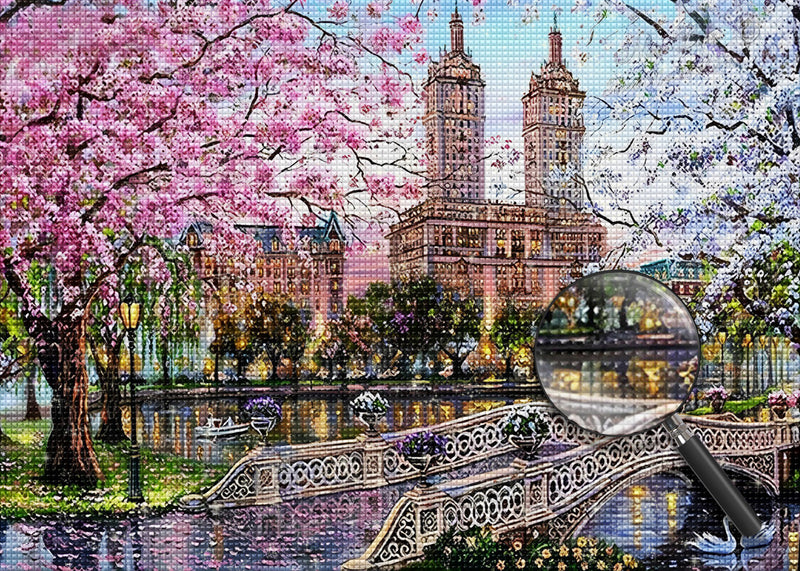 Central Park im Frühling in New York Diamond Painting