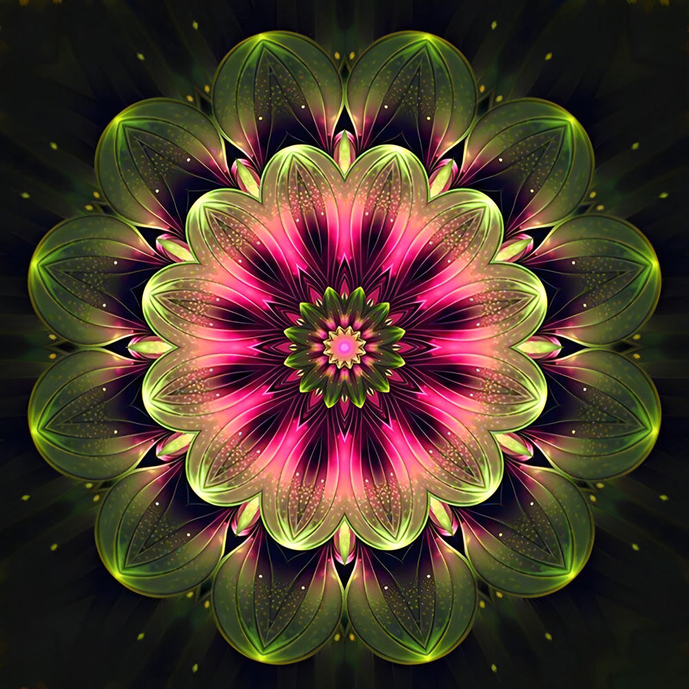 Chrysantheme Mandala Diamond Painting