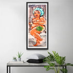 Dicke Dame beim Duschen Diamond Painting