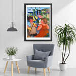 Dicke Damen bei der Hausarbeit Diamond Painting