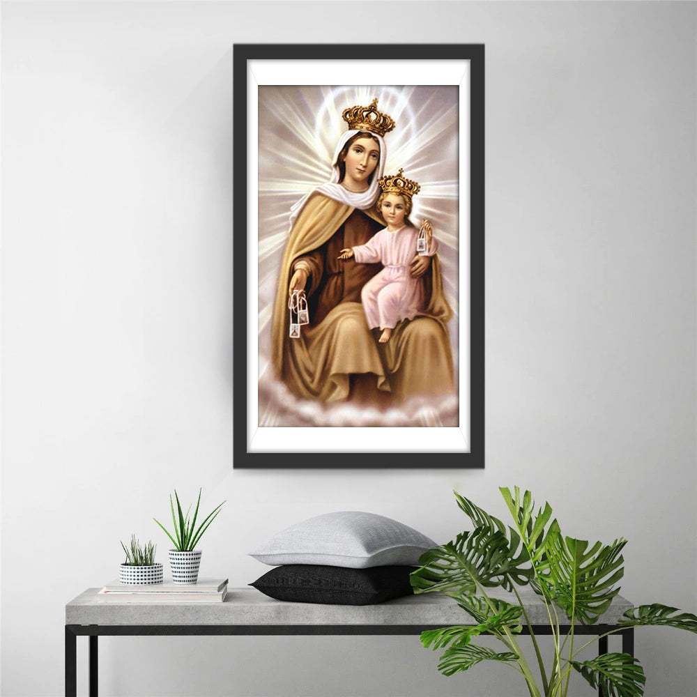 Die Jungfrau des Carmen und Kind Diamond Painting