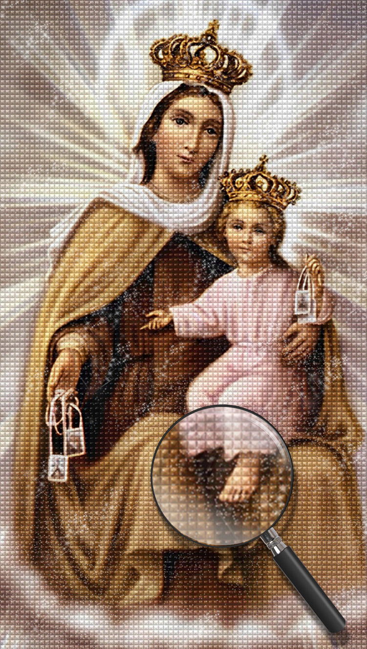 Die Jungfrau des Carmen und Kind Diamond Painting
