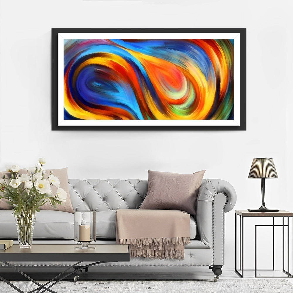 Drehende bunte Streifen Diamond Painting