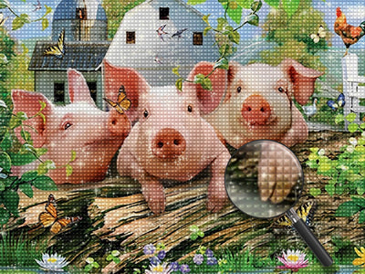 Drei kleine Schweine Diamond Painting