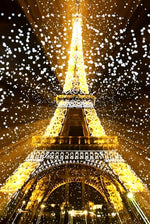 Eiffelturm mit Lichtern geschmückt Diamond Painting