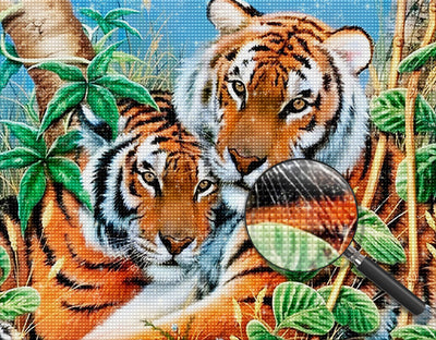 Ein Paar Tiger Diamond Painting