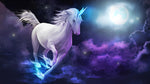 Einhorn auf lila Wolken Diamond Painting
