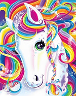 Einhorn mit bunten Haaren Diamond Painting