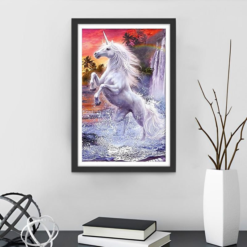 Einhorn Regenbogen Wasserfall Diamond Painting