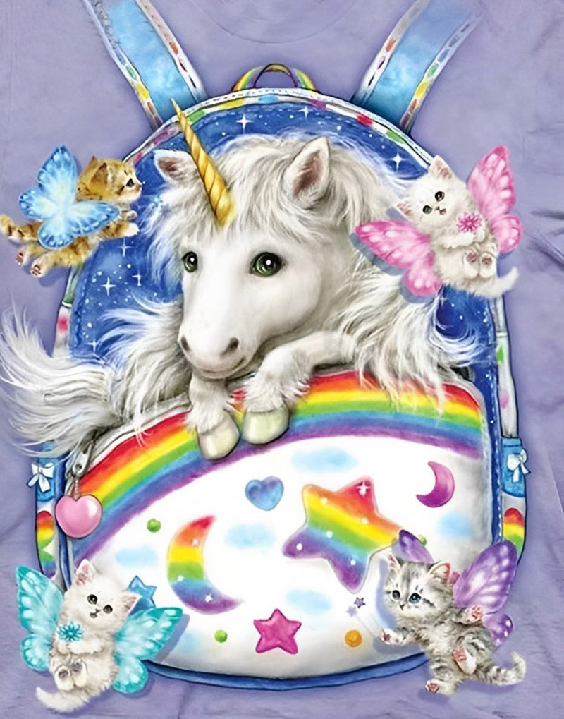 Einhorn und Katzen mit Flügeln Diamond Painting