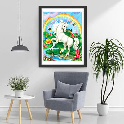 Einhorn und Regenbogen Diamond Painting