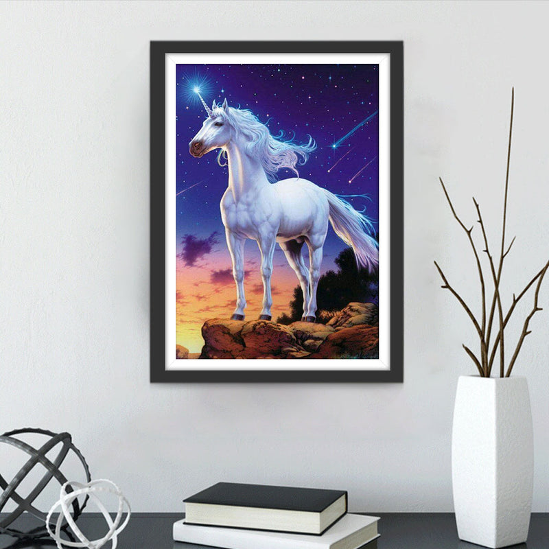 Einhorn unter Meteoren Diamond Painting