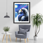 Einhorn Wasserfall Mond Diamond Painting