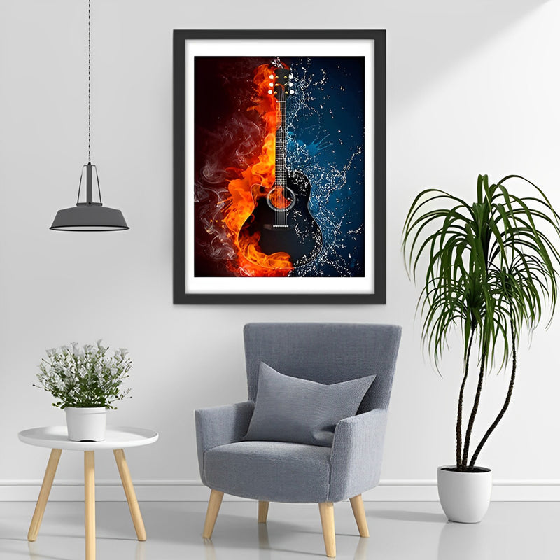 Eis Feuer Gitarre Diamond Painting