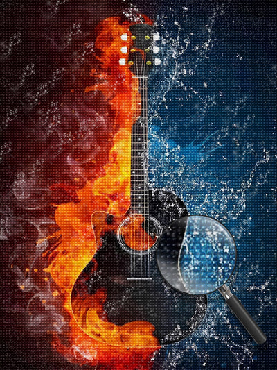 Eis Feuer Gitarre Diamond Painting