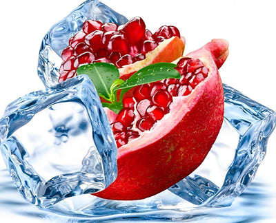 Eiswürfel und rote Granatäpfel Diamond Painting