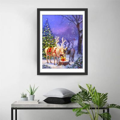 Elche Weihnachtsbaum Geschenk Diamond Painting