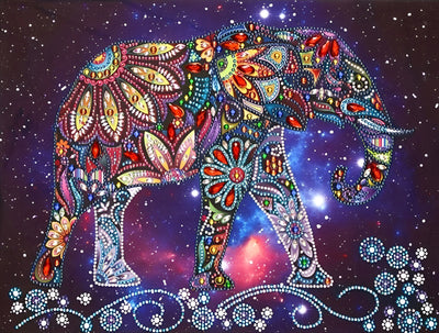 Elefant am Sternenhimmel Diamond Painting