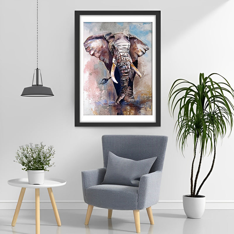 Elefant auf dem Bild Diamond Painting