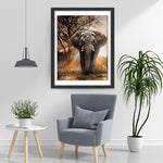Elefant auf der Wiese Diamond Painting