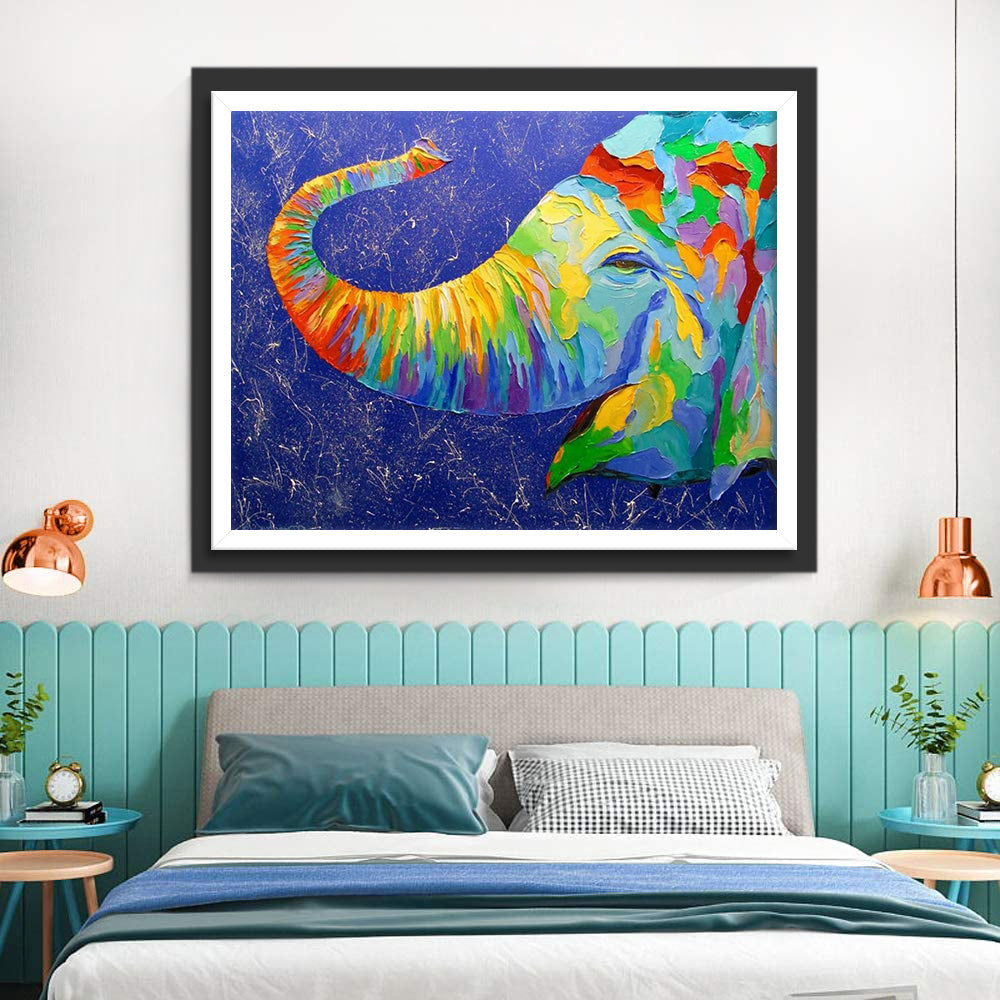 Elefant in bunten Farben Diamond Painting