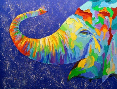 Elefant in bunten Farben Diamond Painting