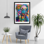Elefant mit farbigen Mustern Diamond Painting