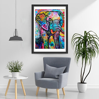 Elefant mit farbigen Mustern Diamond Painting