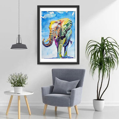 Elefant unter blauem Himmel Diamond Painting