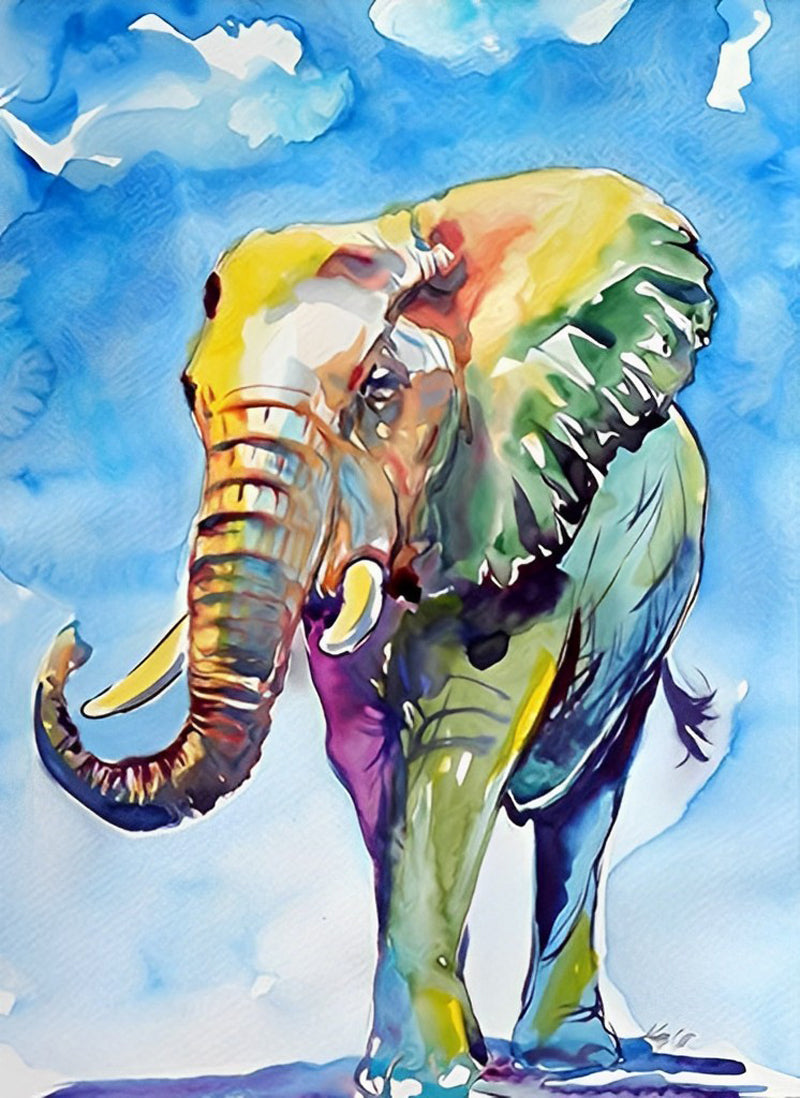 Elefant unter blauem Himmel Diamond Painting