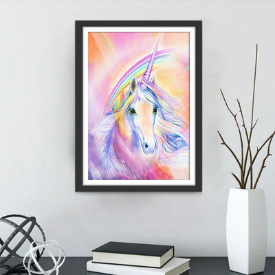 Elegantes Einhorn Regenbogen Diamond Painting