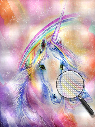 Elegantes Einhorn Regenbogen Diamond Painting