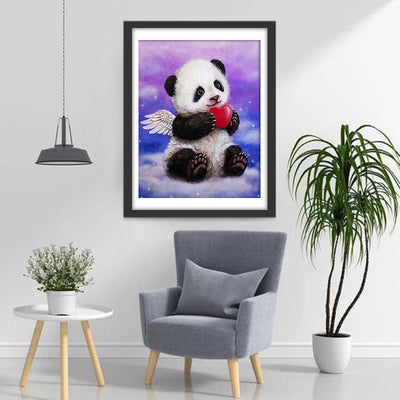 Engel Panda Herz Diamond Painting