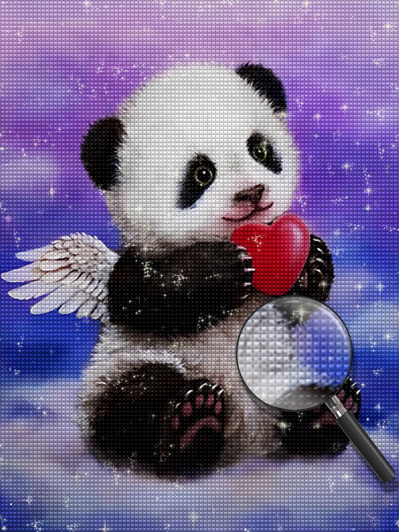 Engel Panda Herz Diamond Painting