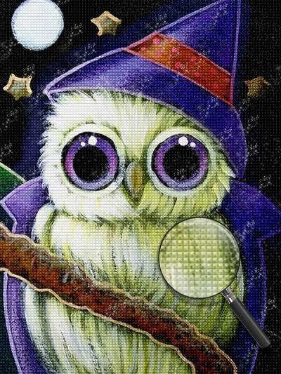 Eule an Halloween Diamond Painting