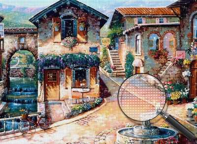 Europäische Stadt Diamond Painting