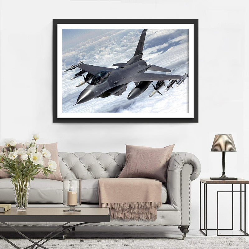 F16 Kampfflugzeug Diamond Painting