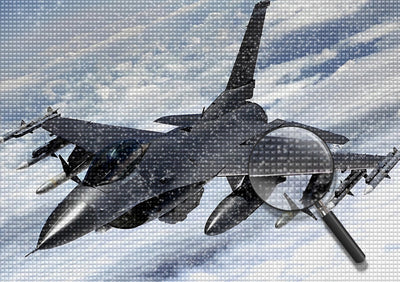 F16 Kampfflugzeug Diamond Painting