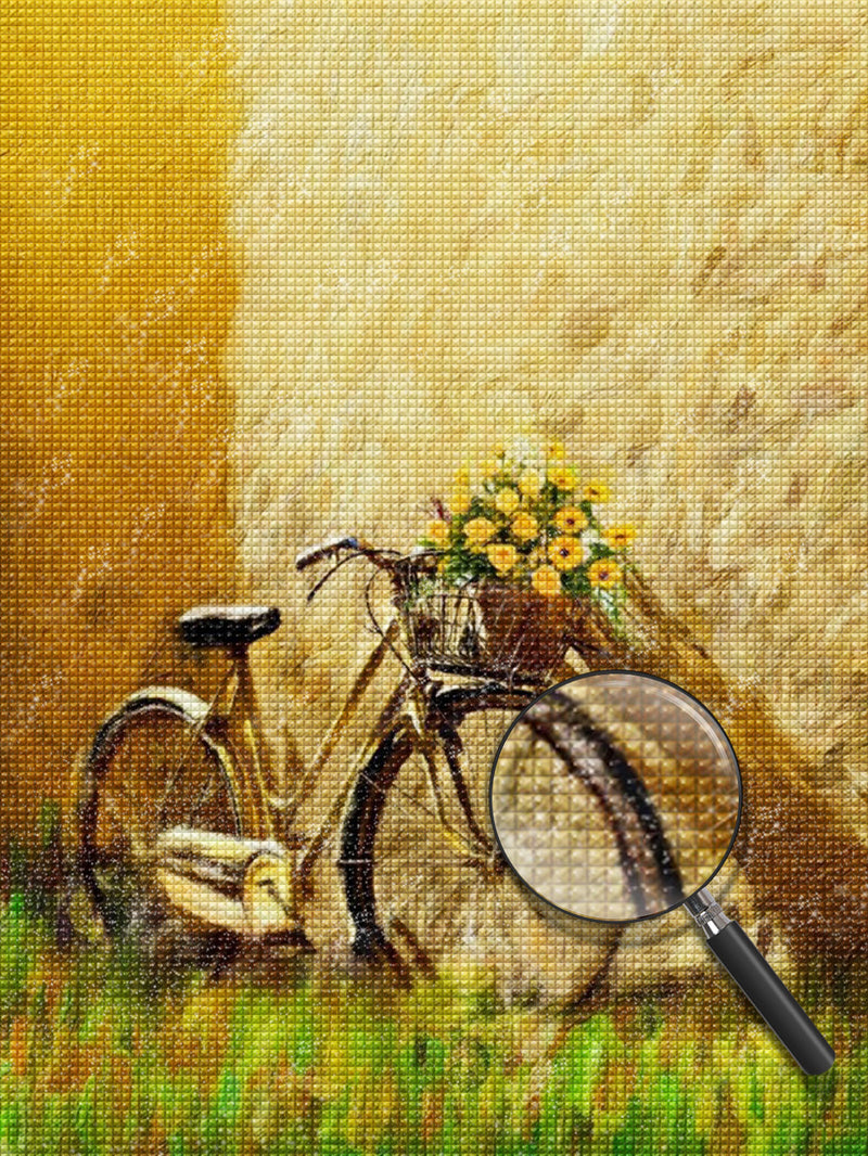 Fahrrad in der Ecke Diamond Painting