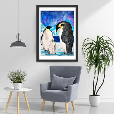 Familie der Pinguine Diamond Painting