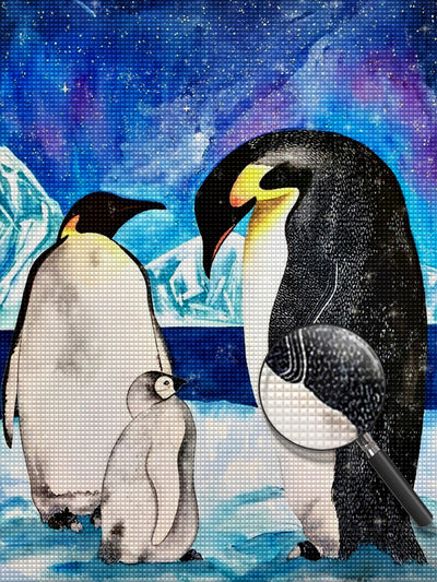 Familie der Pinguine Diamond Painting