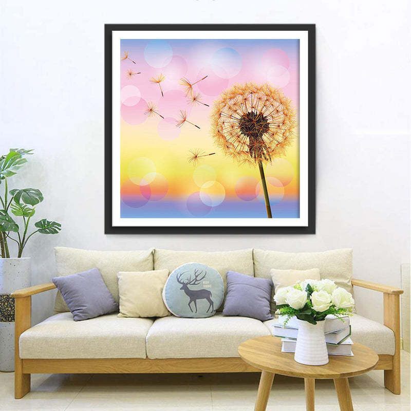 Fantastische gelbe Pusteblume Diamond Painting