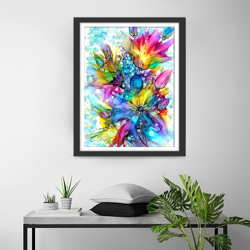 Farbige Blumen Diamond Painting