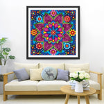 Farbige Blumen Mandala Diamond Painting