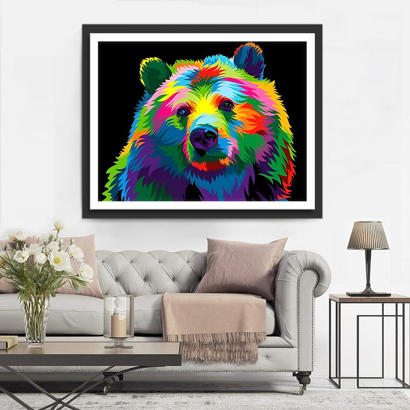 Farbiger Bär Diamond Painting