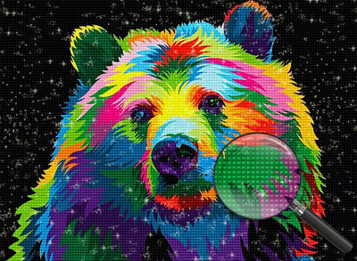 Farbiger Bär Diamond Painting