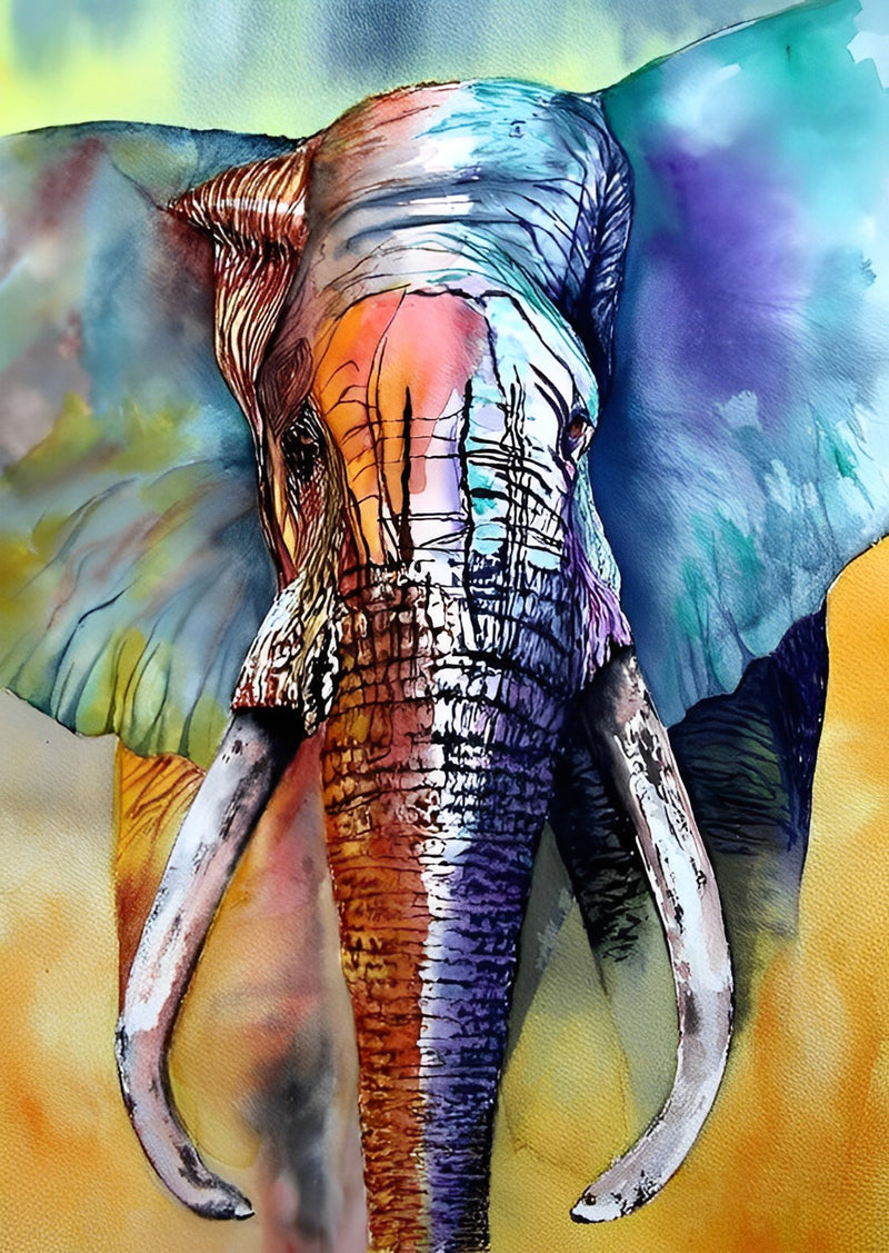 Farbiger Elefant Diamond Painting