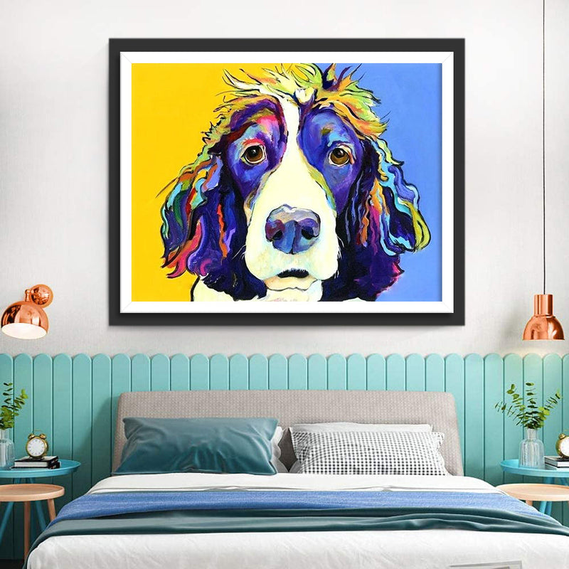 Farbiger Hund Diamond Painting