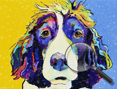 Farbiger Hund Diamond Painting